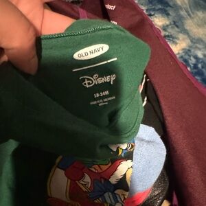 Old Navy Disney Green Tee with Colorful Graphic